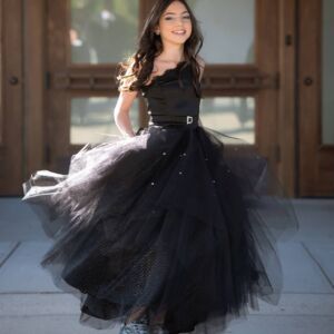 Custom Black Bat Mitzvah Dress nancy-sinoway-custom-black-dress